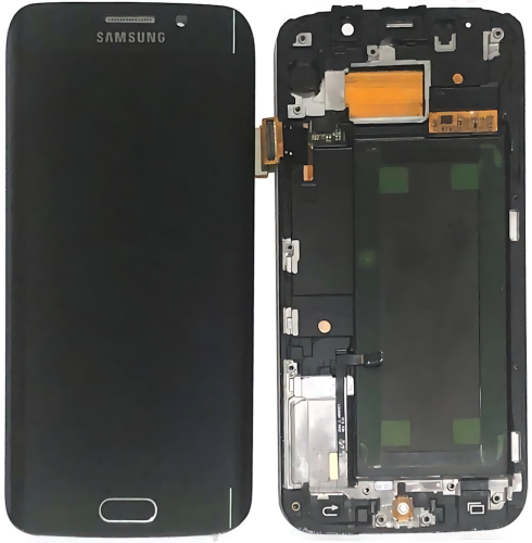 Samsung S6 Edge G925F Display ORIGINALE Cambiato Vetro + Frame Verde