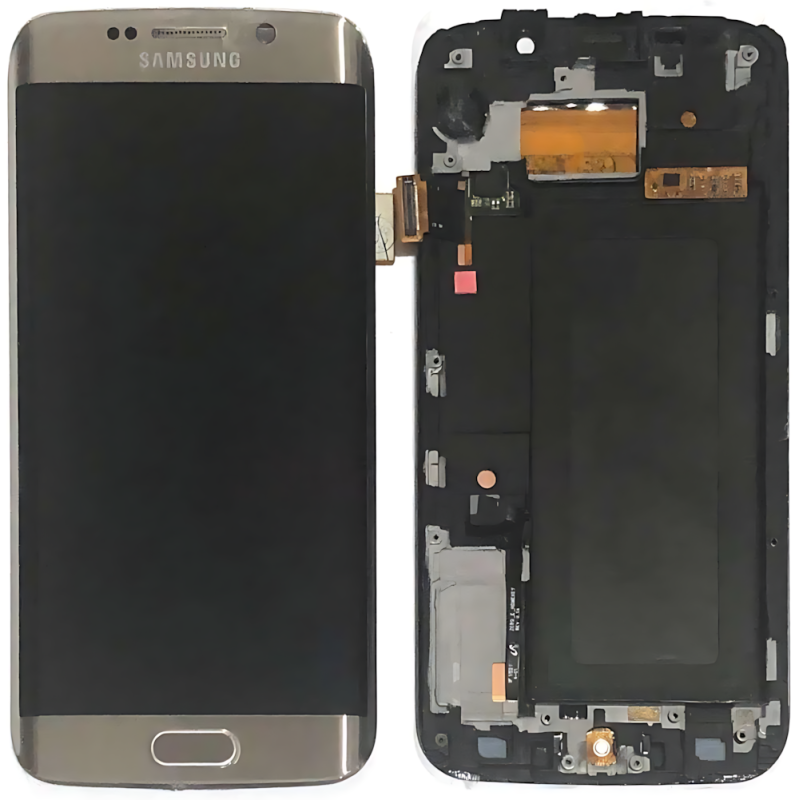 Samsung S6 Edge G925F 原换盖板总成带框 金