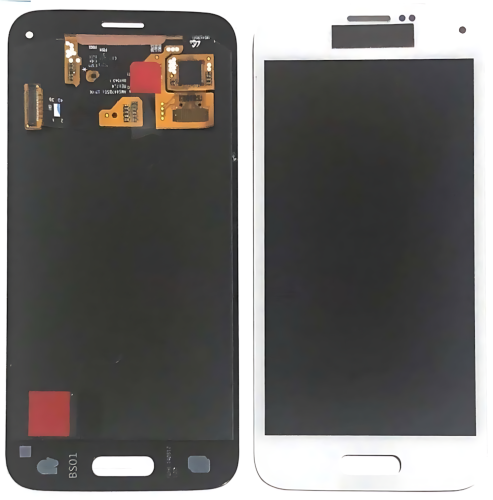 Samsung S5Mini G800F Display ORIGINALE Cambiato Vetro Senza Frame Bianco