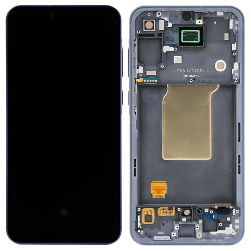 Samsung A556B A55 5G 2024 Display Originale + Frame Service Pack Nero/Blu Marino