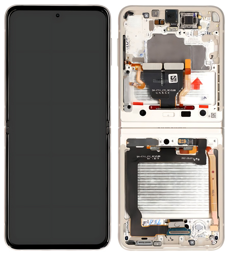 Samsung Z Flip 3 5G 2021 F711B 售后原装总成带框 米黄色