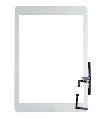 IPad 5 IPad Air Touch + Tasto Home + Antipolvere Bianco A1822 A1823 A1474 A1475 A1476