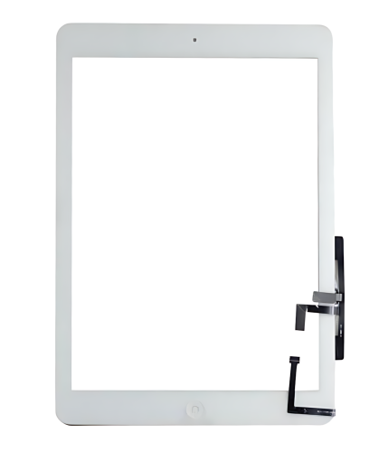 IPad 5 IPad Air Touch + Tasto Home + Antipolvere Bianco A1822 A1823 A1474 A1475 A1476