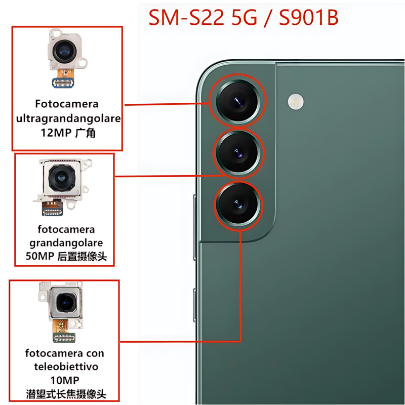 Samsung S22 S901B S22Plus S906B 原装后摄像头长焦相机10MP