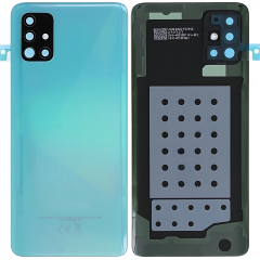 Samsung A515F A51 2020 Cover Posteriore + Supporto Fotocamera Azzurro