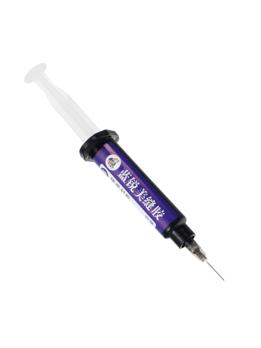 Lanrui, colla per cuciture, strumenti per la riparazione di telefoni cellulari, chip della scheda madre, disco rigido, CPU, IC, sigillante, colla nera, sigillante per IC, tubo ad ago da 5 ml, testina di erogazione