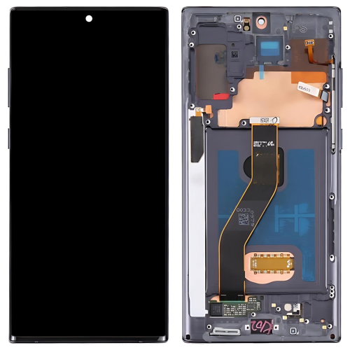 Samsung Note 10Plus N975F N976B Display Originale + Frame Service Pack Nero (Assemblato)