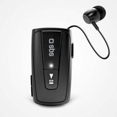 SBS Retractable Earbud Nero