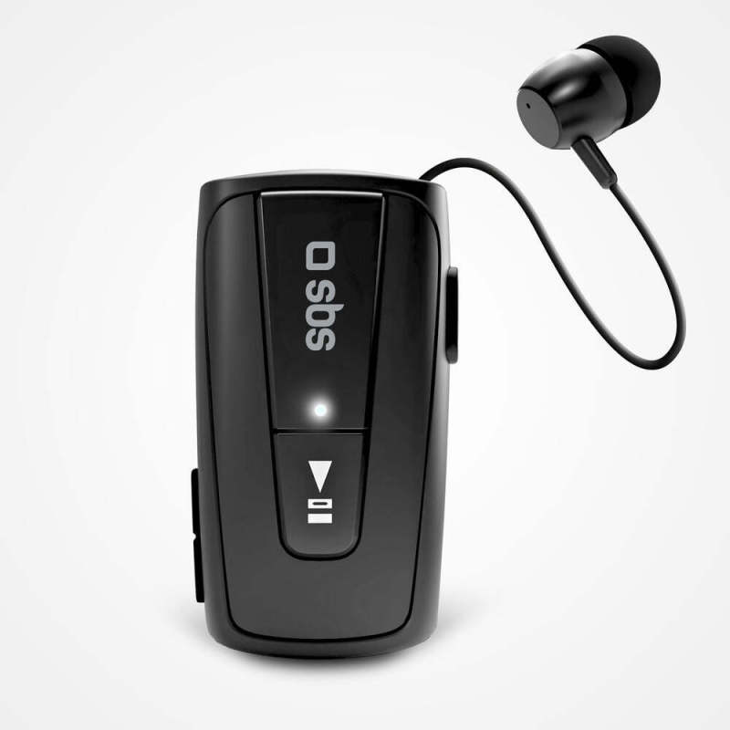 SBS Retractable Earbud Nero