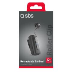 SBS Retractable Earbud Nero