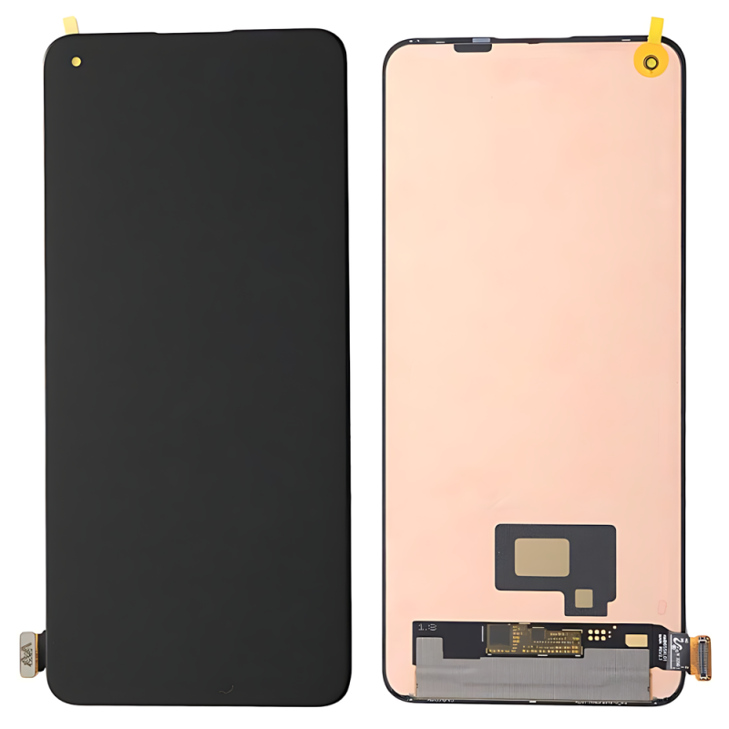 One Plus 8T One Plus 9R Realme X7Pro Display ORIGINALE Cambiato Vetro Nero KB2001 KB2000 KB2003 KB2005 LE2101 LE2100 RMX2121 RMX2111