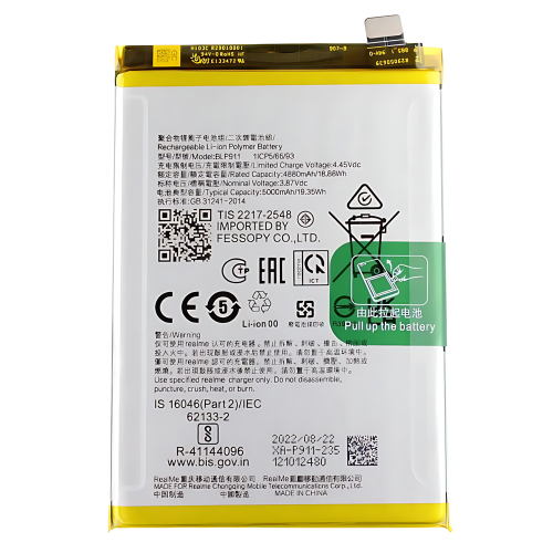 Batteria BLP911 Realme 9i Realme 9Pro RMX3491 RMX3471 RMX3472