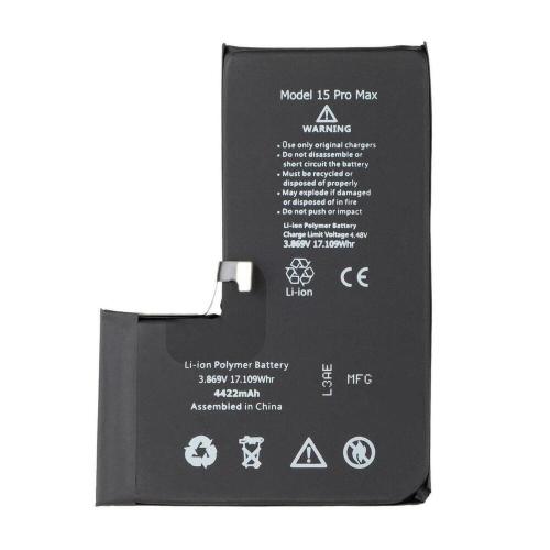 IPhone 15Pro Max 电池 4422MAH (可诊断,显示电池健康度100%DEJI 工厂生产,没Logo)