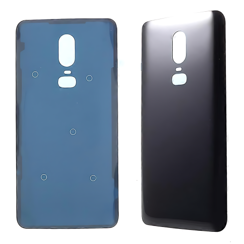 One Plus 6 Cover Posteriore ORIGINALE + Supporto Fotocamera Nero Lucido A6000 A6003
