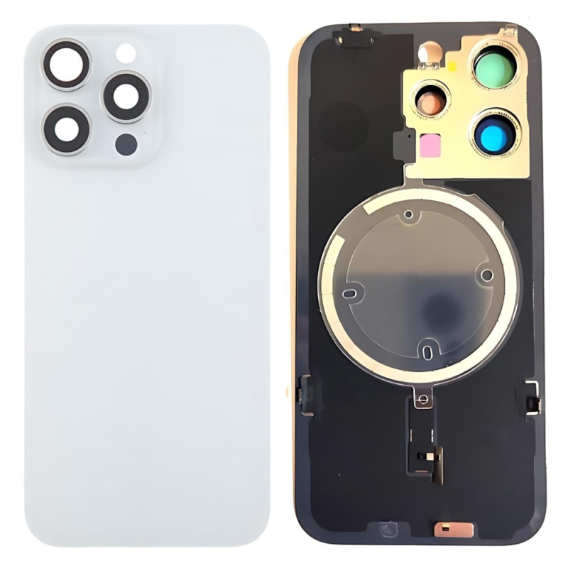 IPhone 15Pro 后盖带支架磁铁镜片 白
