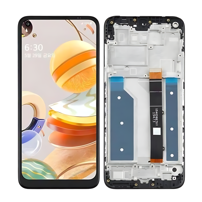 LG K61 Q630EAW Display ORIGINALE + Cornice Nero