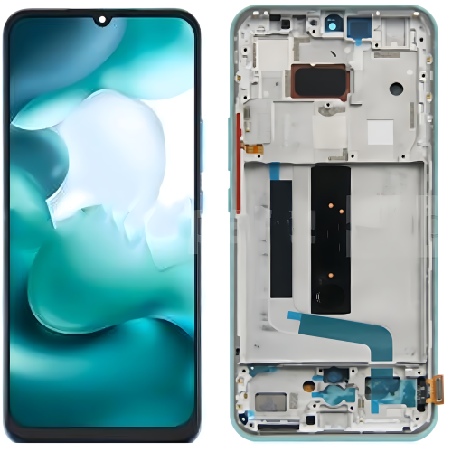 Xiaomi Mi 10Lite Display ORIGINALE + Frame Service Pack Verde M2002J9G M2002J9S XIG01