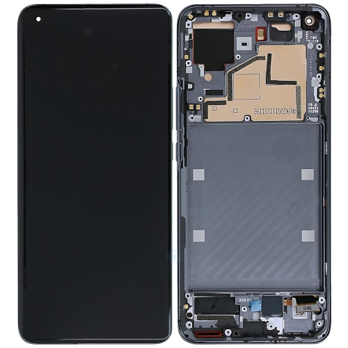 Xiaomi Mi 11 5G Display ORIGINALE Smontato + Cornice (V1) Nero M2011K2C M2011K2G