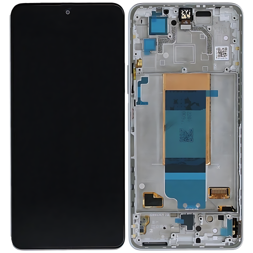 Xiaomi Poco F4 22021211RG 22021211RI Display ORIGINALE + Frame Service Pack ArgentoBianco