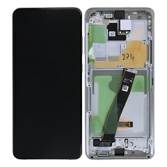 Samsung S20Ultra 5G G988B Display Originale + Frame Service Pack Bianco