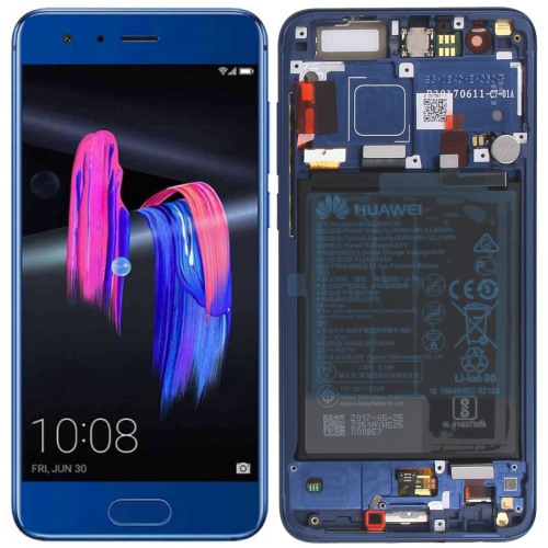 Huawei Honor 9 Display ORIGINALE + Frame E Batteria Service Pack Blu STF-AL10 STF-TL10 STF-L09 STF-AL00