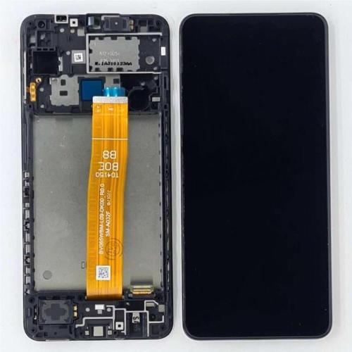 Samsung A127F A12 2021 Display Originale + Frame Service Pack Nero