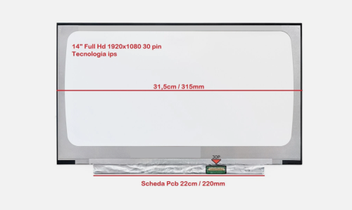 Offerta! MB140CS01-4 (MATEBOOK NBL-WAQ9R) DISPLAY LCD Schermo 14" 1920x1080 LED 30 pin IPS