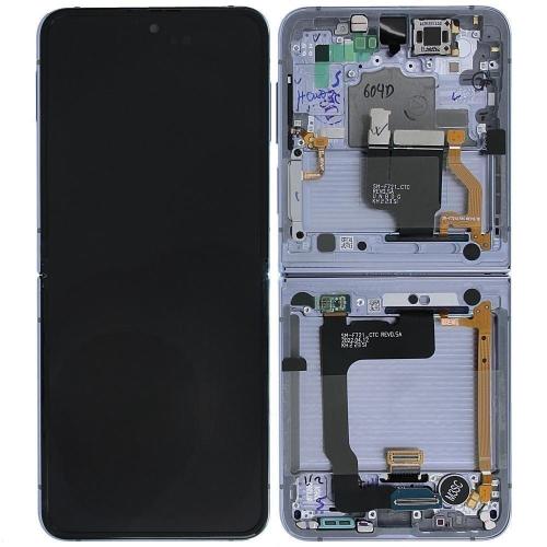 Samsung Z Flip 4 5G F721B 售后原装总成带框 蓝