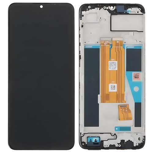 Realme C61 RMX3930 Realme Note 60 2024 RMX3933 Realme Note 60X RMX3938 Display ORIGINALE + Frame Nero