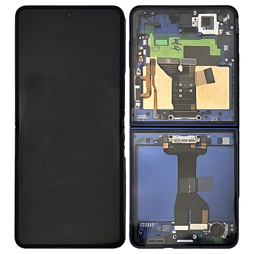 Samsung Z Flip 7 F766 Display Originale + Frame Service Pack Blu