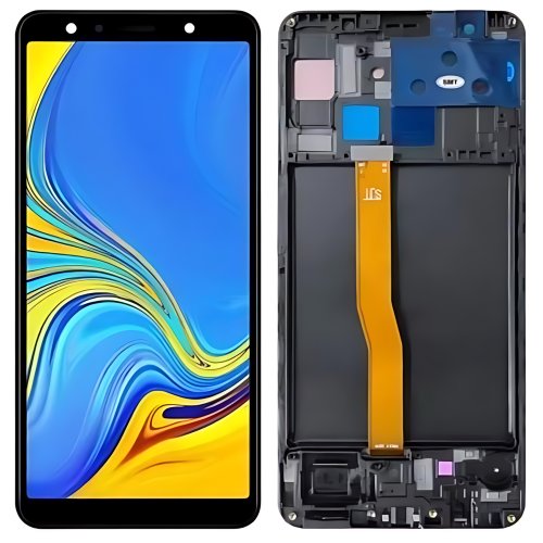 Samsung A7 2018 A750F Display OLED + Frame Nero