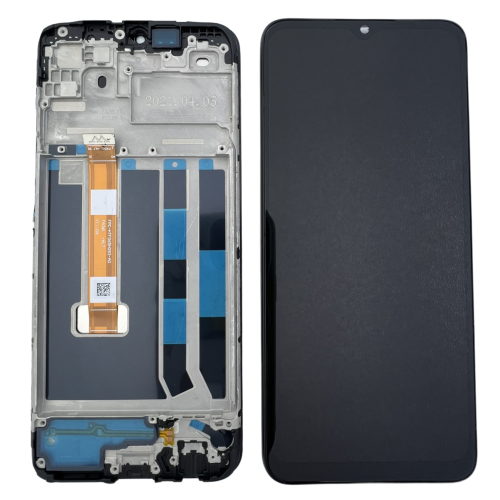 OPPO A15 2020 CPH2185 OPPO A16K CPH2349 Display ORIGINALE + Frame Nero