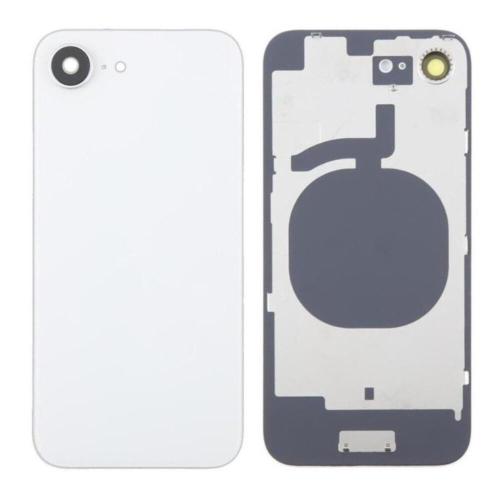 IPhone 16E Cover Posteriore Di Vetro + Supporto Fotocamera E Magnete Per NFC Bianco