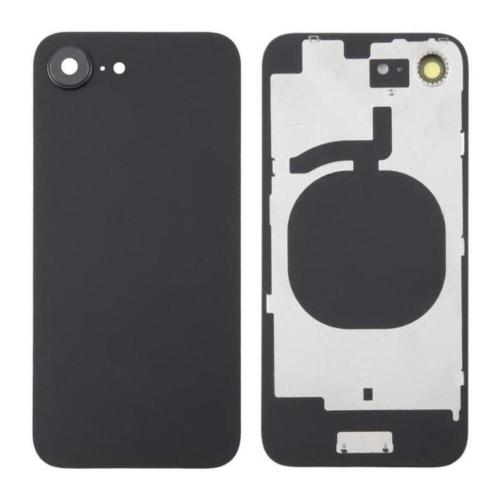 IPhone 16E Cover Posteriore Di Vetro + Supporto Fotocamera E Magnete Per NFC Nero