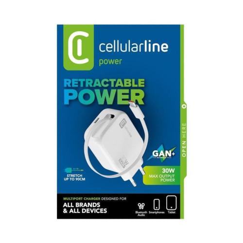 Cellularline POWER Retrattile Da 30W