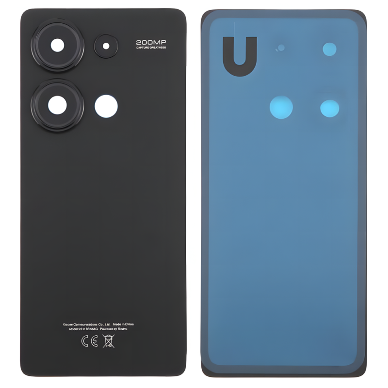 Xiaomi Redmi Note 13Pro 4G Cover Posteriore + Supporto Fotocamera Nero 23117RA68G 2312FPCA6G