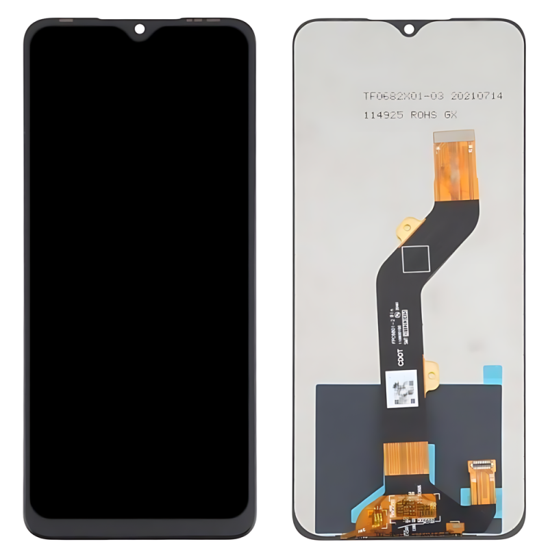 Infinix Hot 10Play (X688 X688B X688C) Hot 11Play (X688) Tecno Pova Neo (LE6 LE6H) Itel Vision 2Plus Display ORIGINALE Senza Frame Nero