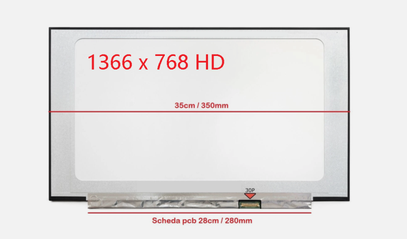Offerta! NV156WHM-N41 电脑显示屏 Display LCD Schermo 15,6" LED Slim 1366x768 30 PIN. Lucido o Opaco a seconda della disponibilità