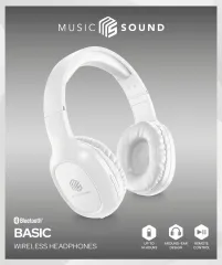 MUSIC SOUND Cuffie BIANCO bluetooh
