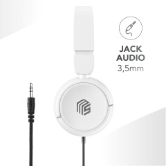 MUSIC SOUND COLOR JACK 3,5 con MIcrofono Bianco