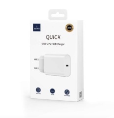 WIWU WI-UO01 QUICK 20W PD CARICATORERICARICA RAPIDA BIANCO