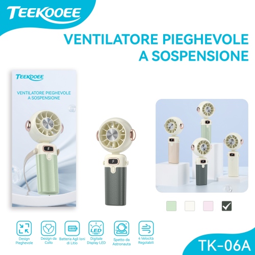 TK-06A Mini ventilatore Grigio