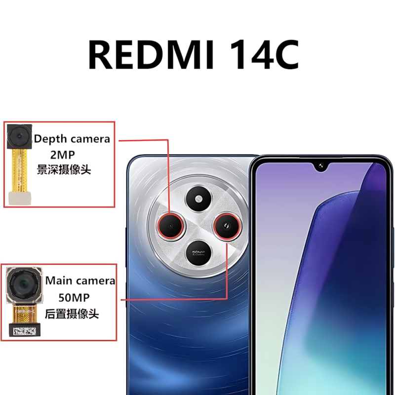 Xiaomi Redmi 14C 2411DRN47C 2409BRN2CY 2409BRN2CA 2409BRN2CG Poco C75 2410FPCC5G 原装后摄像头大像