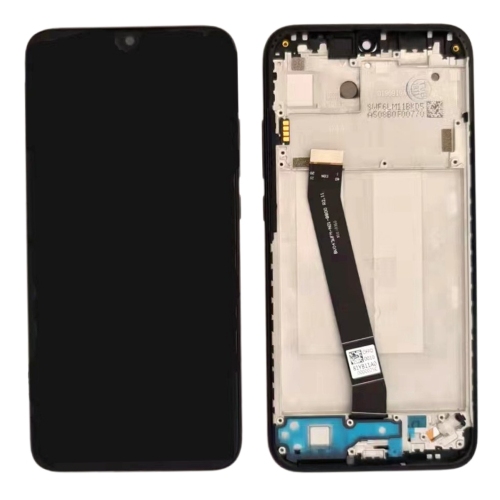Xiaomi Redmi 7 Display ORIGINALE Cambiato Vetro + Frame Nero M1810F6LG M1810F6LH M1810F6LI