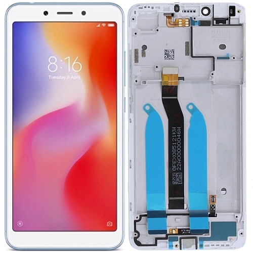 Xiaomi Redmi 6 Redmi 6A Display ORIGINALE + Frame Service Pack Bianco M1804C3CG M1804C3CH M1804C3CI
