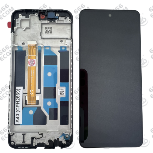 OPPO A40 A40M CPH2669 CPH3669 Display ORIGINALE + Frame Nero