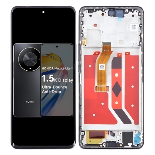 Huawei Honor Magic 6Lite 5G ALI-NX3 Honor X9B ALI-NX1 Honor X50 5G Display ORIGINALE + Frame Nero