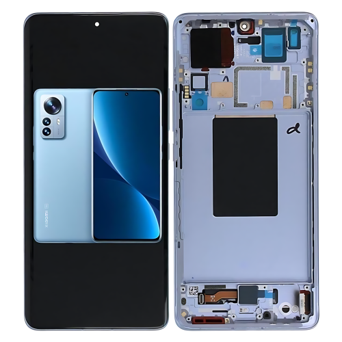 Xiaomi Mi 12Pro Display ORIGINALE + Frame Blu 2201122C 2201122G