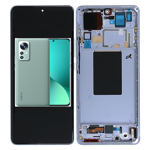 Xiaomi Mi 12Pro Mi 12S Pro Display ORIGINALE + Frame Verde 2201122C 2201122G