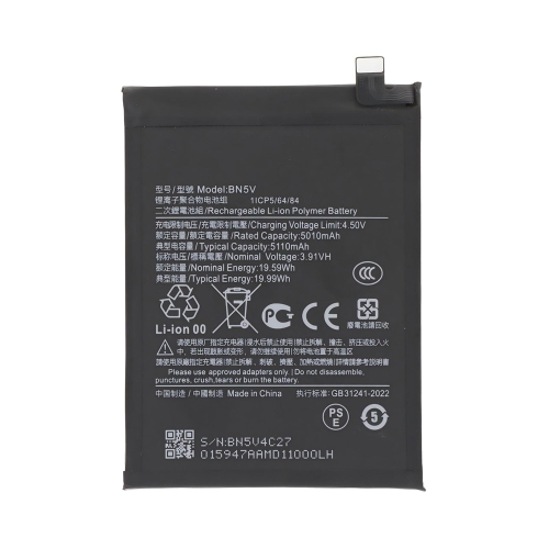 Batteria De Grande Capacita 5010MAH BN5V Xiaomi Redmi Note 14Pro 5G 24090RA29G Poco X7 24095PCADG (Prodotto Nello Stabilimento Di Deji, Senza Logo)